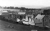 Steeton School c1910 (old building top left and new building botton right - From the collection of David Smith of Bristol, formerly of Haworth and Denholme – supplied by Dr John Laycock
